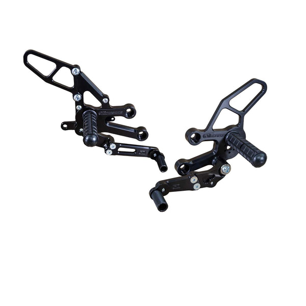 Woodcraft 05-0417B Yamaha YZF-R7 2022 Complete Rearset Kit w/ Pedals