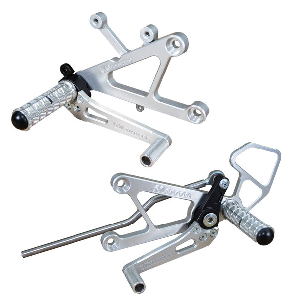 05-0442B Yamaha YZF-R6 1999-02 Complete Rearset Kit w/ Pedals - GP Shift - Woodcraft Technologies