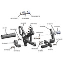 05-0457B Yamaha YZF-R6 2006-20 Complete Rearset Kit w/ Pedals - GP Shift - Woodcraft Technologies