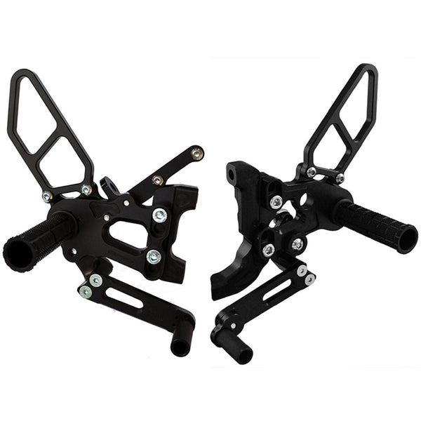 05-0647B Ducati Panigale 899, 959 Corse, 1199S, 1199R, 1299, V2 Complete Rearset Kit w/ Pedals - STD Shift - Woodcraft Technologies