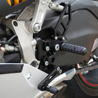 05-0648B Ducati Panigale 899, 959 Corse, 1199S, 1199R, 1299, V2 Complete Rearset Kit w/ Pedals - GP Shift - Woodcraft Technologies