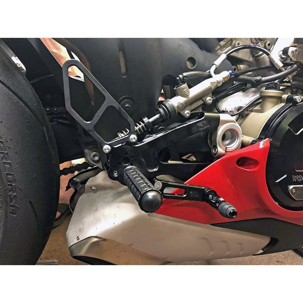 05-0658B 2020 Ducati Panigale V4/V4S Streetfighter complete rearset - Woodcraft Technologies