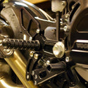05-0660B Ducati Monster 696 2009-13, 796 2011-13,  1100 2009-10, 1100EVO 2011-13 Complete Rearset w/ Pedals - STD/GP Shift - Woodcraft Technologies