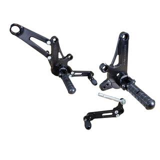 05-0671B Ducati 1198 Diavel GP Shift Adjustable  Complete Rearset W/Pedals - Woodcraft Technologies