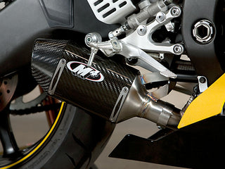 M4 Performance Yamaha R6 2006-2020 Street Slayer Carbon Fiber Slip-On Exhaust with Muffler Box-Cat Eliminator