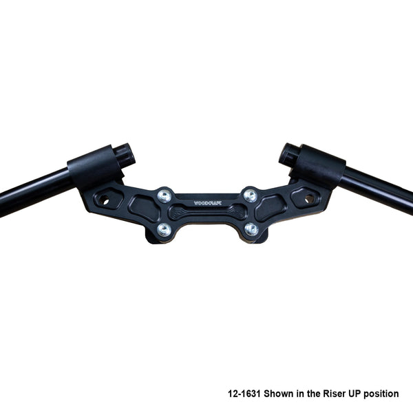 Woodcraft Clipon Adapter Plate w/ XL Black Bars Ducati Monster 821 2014-17