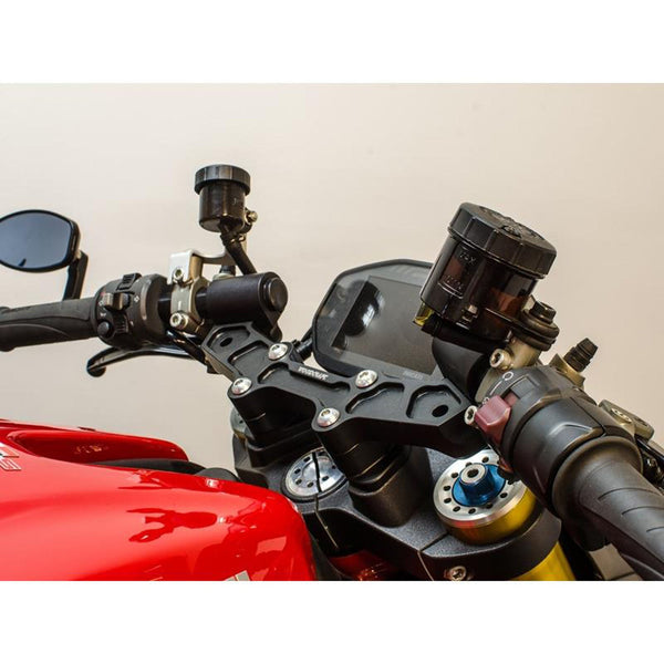 Clipon Adapter Plate w/ XL Black Bars Ducati Monster 821 2014-16 - Woodcraft Technologies