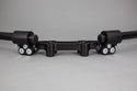 Adjustable Riser Clipon Adapter Plate w/ Std. Black Bars Kawasaki NINJA 650 2006-2016, ER6N 2009-2011 - Woodcraft Technologies