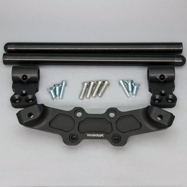 Clipon Adapter Plate w/ XL Black Bars Ducati Monster 696/796/1100 - Woodcraft Technologies
