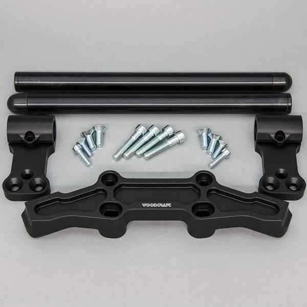 Clipon Adapter Plate w/ Std. Black Bars Kawasaki NINJA 650 2006-2016, ER6N 2009-2011 - Woodcraft Technologies