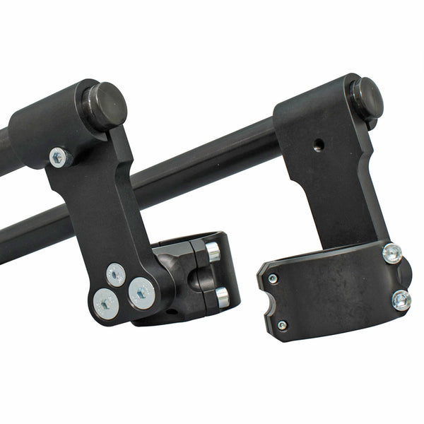 BMW R Nine T Pure-Scrambler 43mm 3 Inch Clip-on Riser Assembly with Standard Black Bars - Woodcraft Technologies