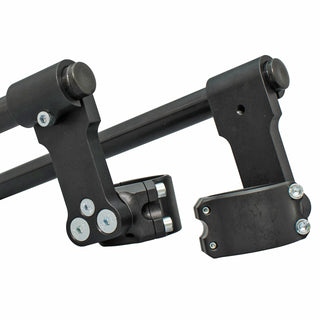 BMW R Nine T 55mm 3 Inch Clip-on Riser Assembly with Standard Black Bars - Woodcraft Technologies