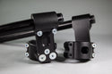 BMW R Nine T 55mm Adjustable Angle 75mm Rise Clip-on Riser Assembly with Standard Black Bars - Woodcraft Technologies