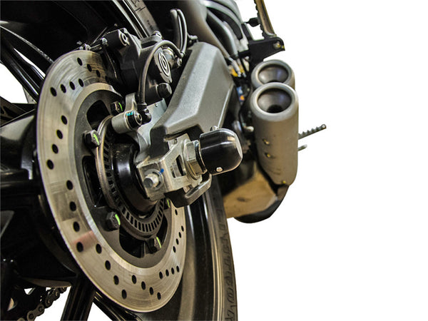 45-0615R Rear Axle Slider Kit, Ducati Scrambler / Monster 797 - Woodcraft Technologies