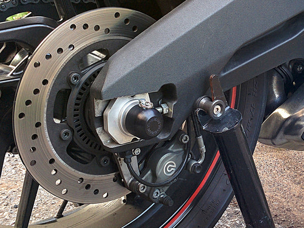 45-0649R Rear Axle Slider Kit, Ducati 899 2014-19, 821 Monster 2014-19 - Woodcraft Technologies