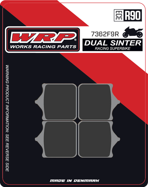 WRP Brake Pads Dual Sinter DS Racing Superbike 7362 F9R - Front (4/pc)