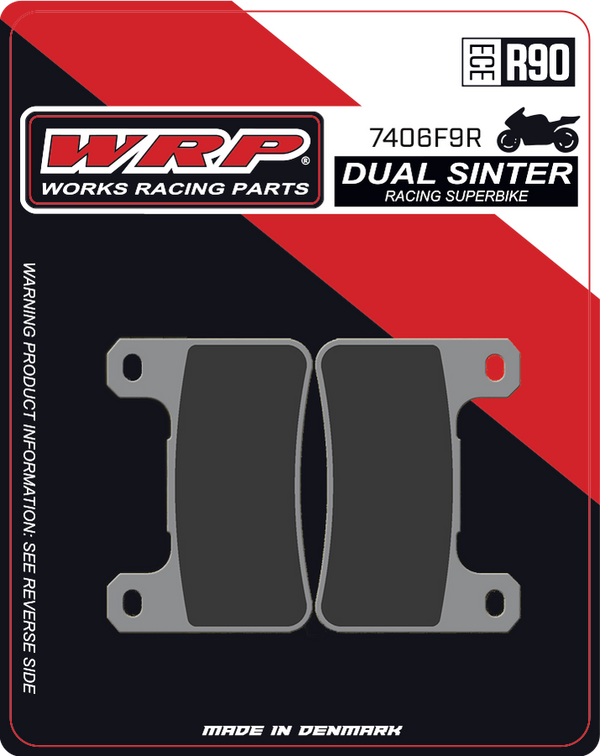WRP Brake Pads Dual Sinter DS Racing Superbike 7406 F9R - Front (2/pc)