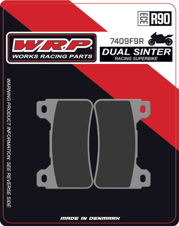 WRP Brake Pads Dual Sinter DS Racing Superbike 7409 F9R - Front (2/pc)