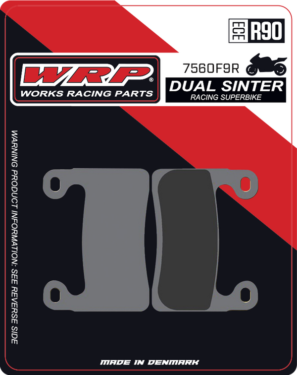 WRP Brake Pads Dual Sinter DS Racing Superbike 7560 F9R - Front (2/pc)