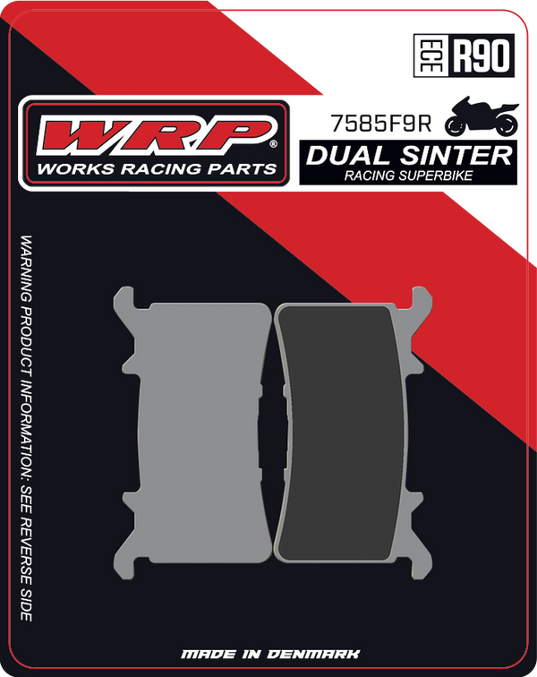 WRP Brake Pads Dual Sinter DS Racing Superbike 7585 F9R - Front (2/pc)