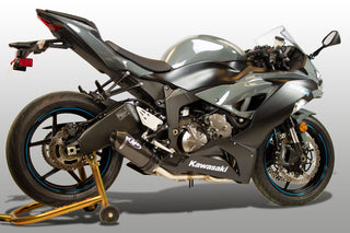 M4 Performance Kawasaki ZX-6R 2009-2022 Full Exhaust System Street Slayer Carbon Fiber