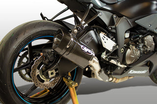 M4 Performance Kawasaki ZX-6R 2009-2022 Tech1 Carbon Fiber Slip-On Exhaust