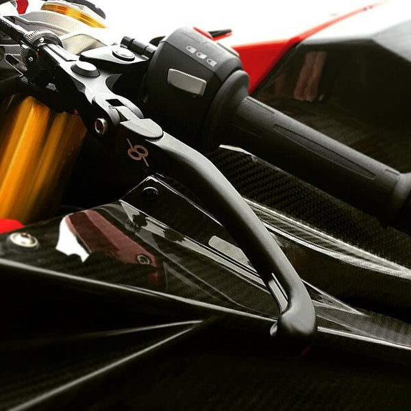 Bonamici Yamaha R1 Folding Levers (2015+) (Black/Red)